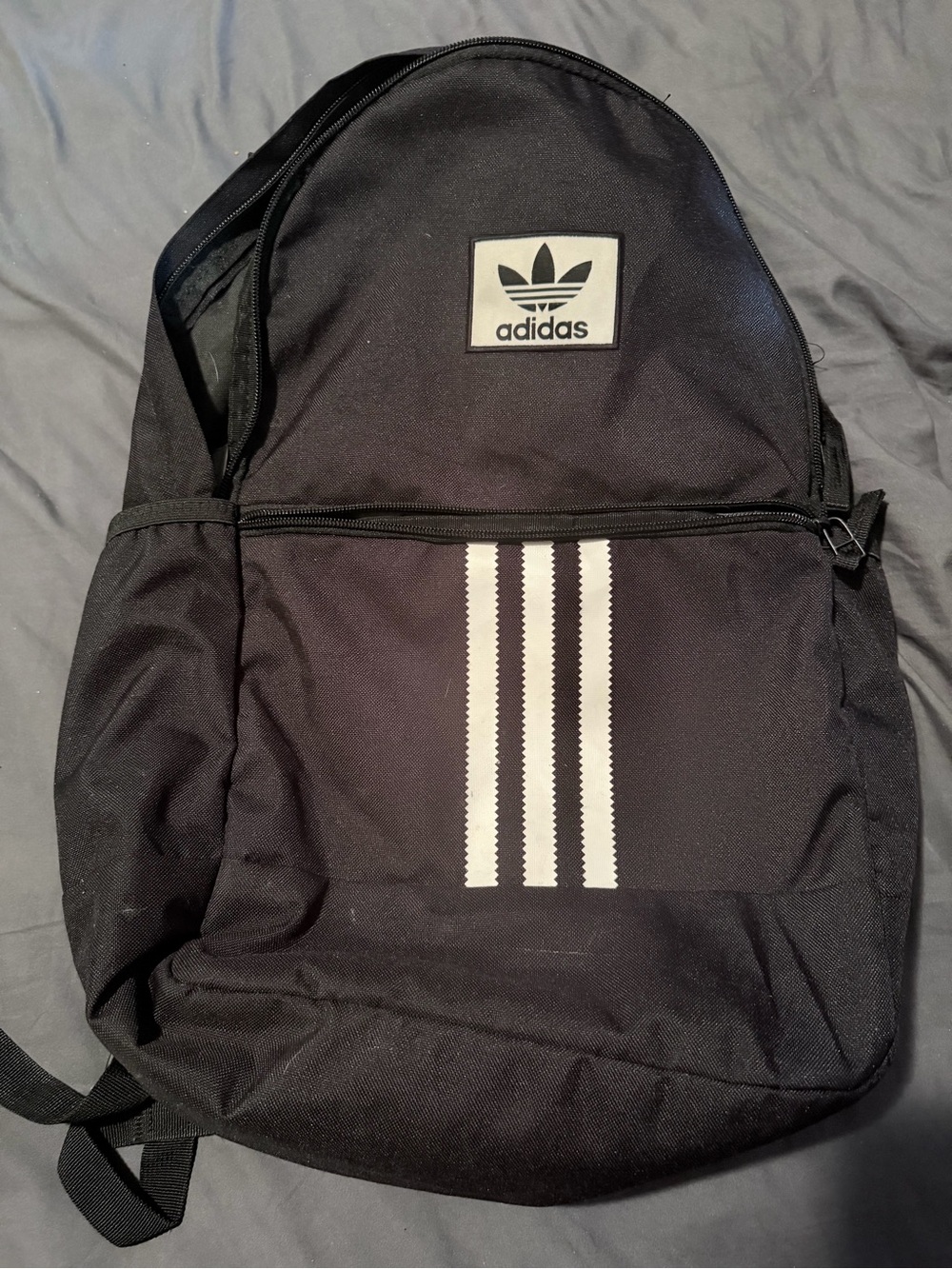 adidas Black Backpack with White 3-Stripes